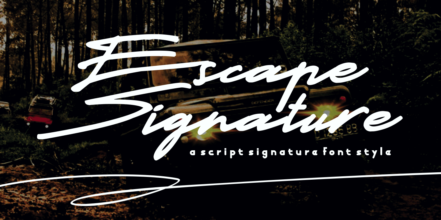 Czcionka Escape Signature
